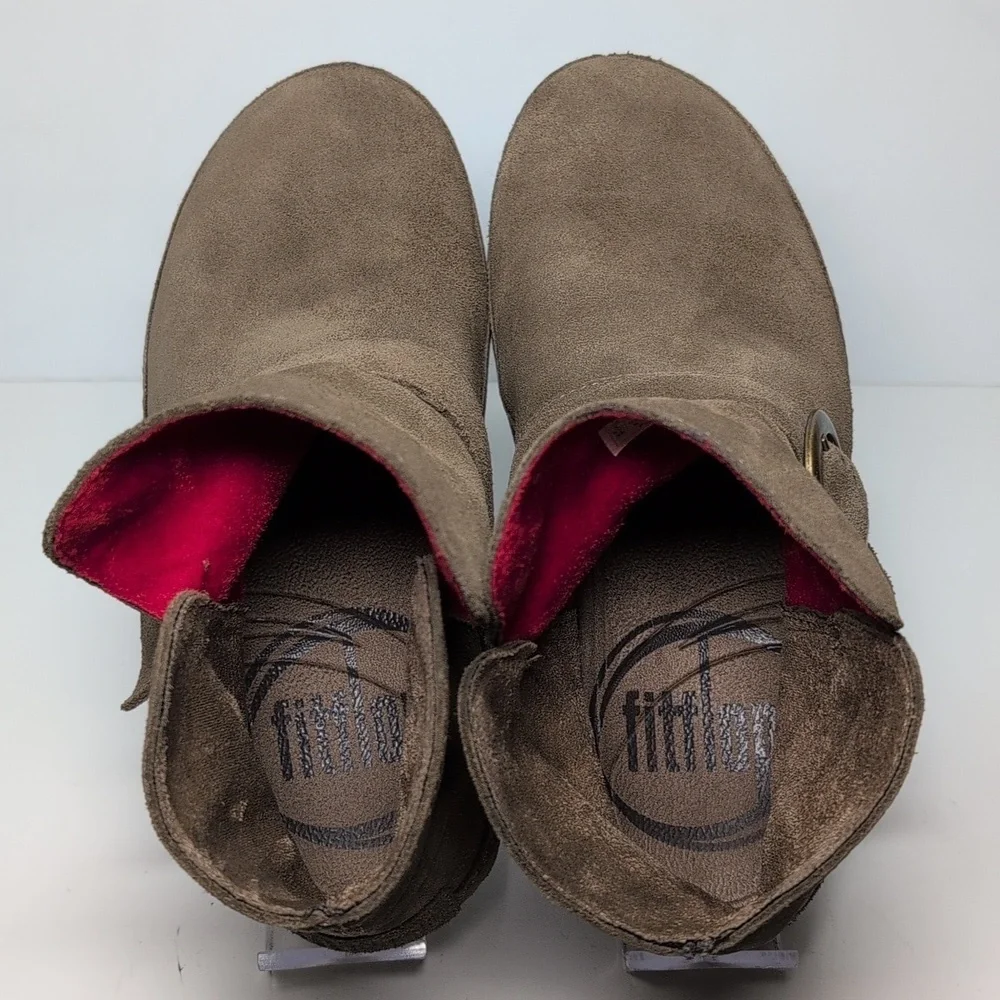 FitFlop Dash brown suede ankle boots women's size 5 EU 36